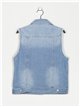 Frayed Edge denim waistcoat azul (S-XXL)
