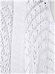 Oversized textured cardigan blanco