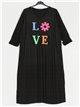 Love maxi knit dress negro