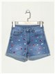 Denim shorts with rhinestone azul (S-XXL)