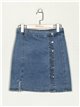 Denim skirt with buttons azul (XS-XL)