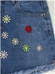 Embroidered denim shorts azul (S-XXL)