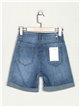 Embroidered bermuda shorts azul (36-46)