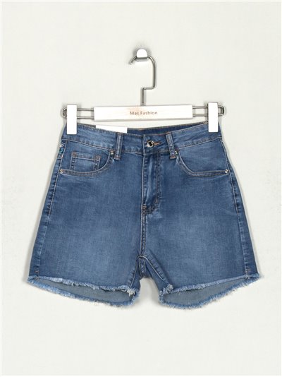 Embroidered denim shorts azul (XS-XXL)