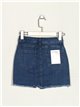 Short falda denim botones azul (XS-XXL)