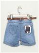 High waist belted denim shorts (S-XXL)