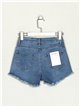 Denim shorts with rhinestone azul (XS-XL)