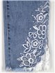 Embroidered jeans with lace azul (S-XXL)