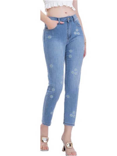 Embroidered floral jeans azul (S-XXL)