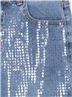 Sequinned mom fit jeans azul (XS-XL)