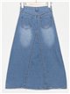 A-line midi denim skirt azul (XS-XL)