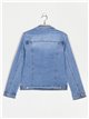 Denim jacket with rhinestone azul (40-52)