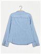 Plus size elastic denim shirt azul (40-50)