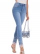 Jeans bordado encaje azul (36-46)
