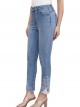 Jeans bordado encaje azul (S-XXL)
