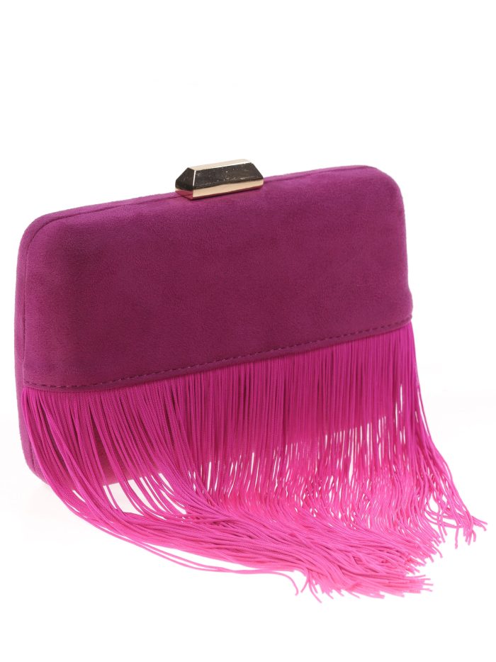 Clutch fiesta antelina flecos buganvilla