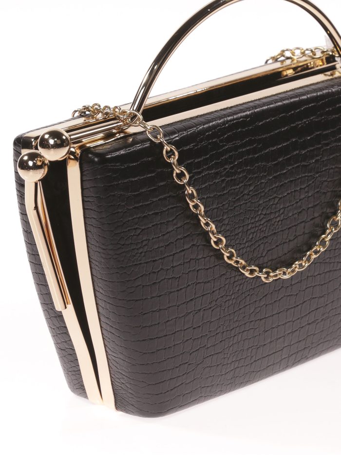 Clutch fiesta estampado coco negro