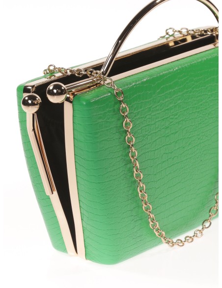 Clutch fiesta estampado coco verde