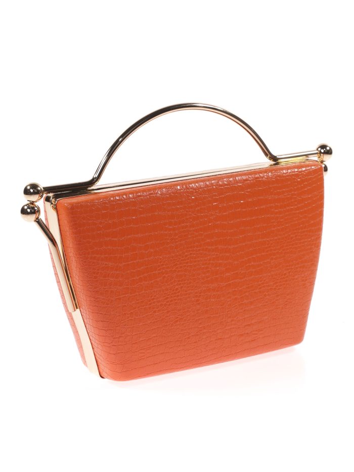 Clutch fiesta estampado coco naranja