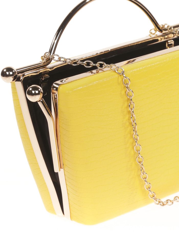 Clutch fiesta estampado coco amarillo