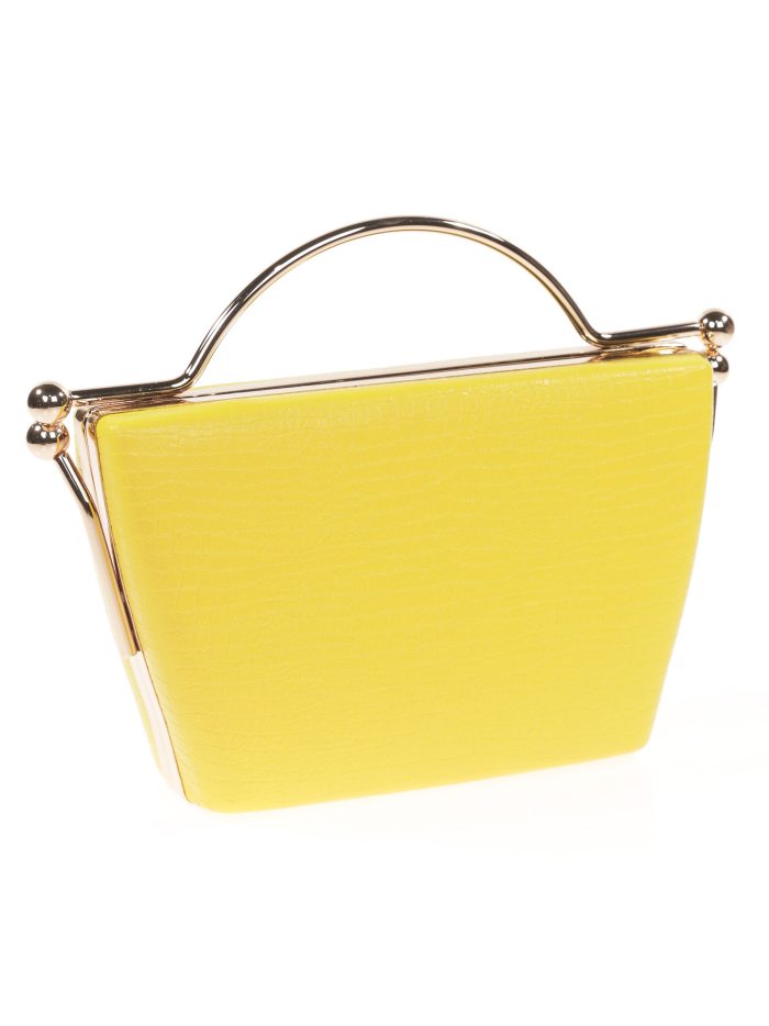 Clutch fiesta estampado coco amarillo