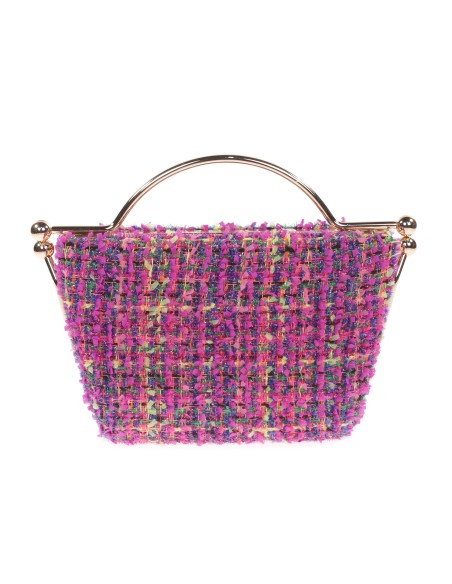 Clutch fiesta tweed fucsia