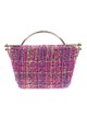 Clutch fiesta tweed fucsia