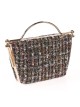 Clutch fiesta tweed negro