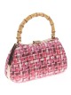 Clutch fiesta rafia asa bambú multi-buganvilla