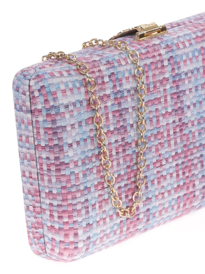 Pochette de fête en similicuir violet