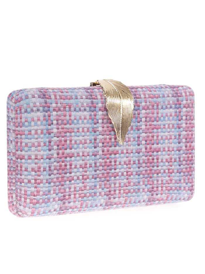 Pochette de fête en similicuir violet