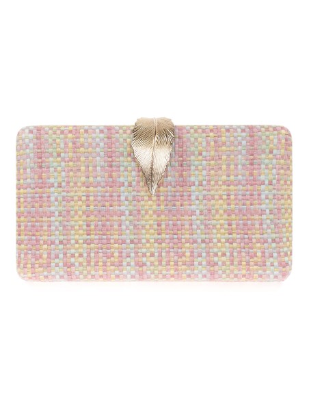 Clutch fiesta polipiel rosa