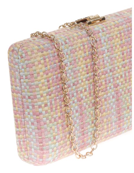 Clutch fiesta polipiel rosa