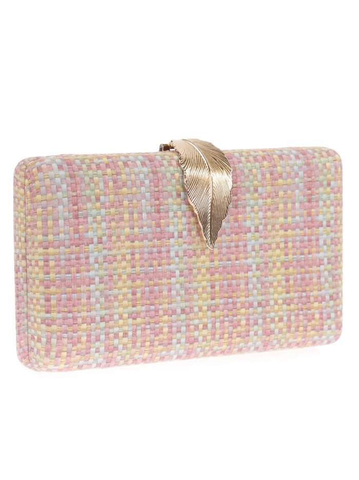 Clutch fiesta polipiel rosa