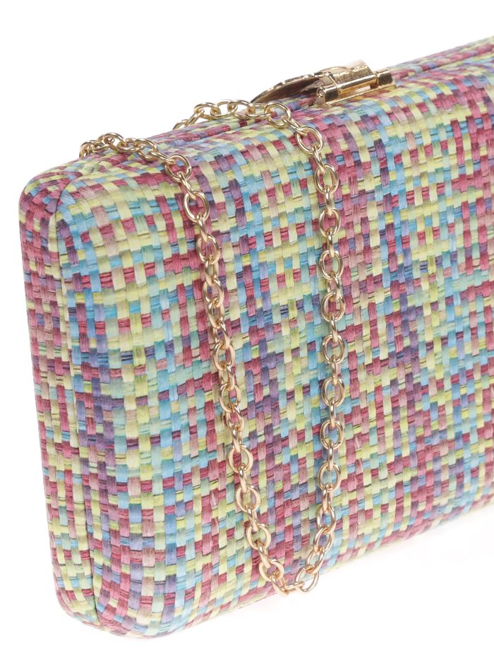 Clutch festa couro sintético lima