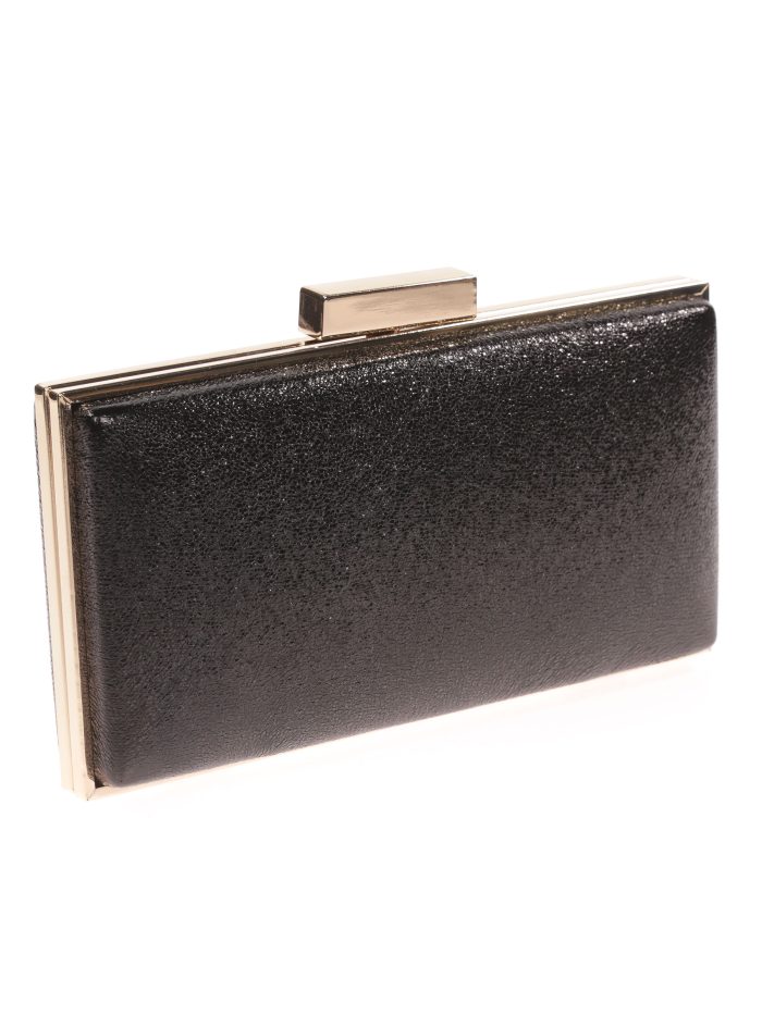 Clutch festa metalizado preto