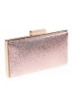 Shiny fabric clutch rosa