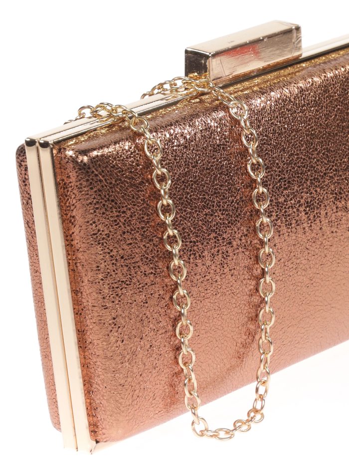 Clutch fiesta metalizado bronce