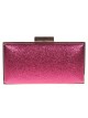 Shiny fabric clutch buganvilla