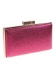 Shiny fabric clutch buganvilla