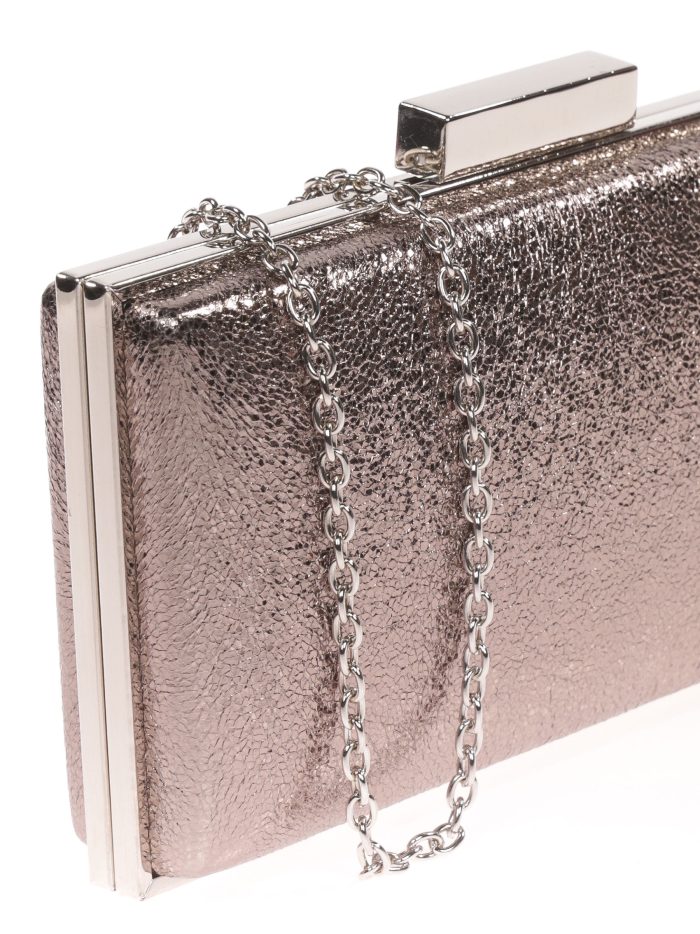 Clutch fiesta metalizado gris