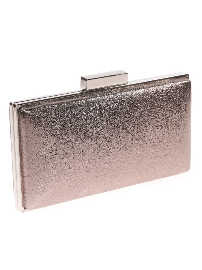 Clutch fiesta metalizado gris
