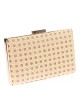 Clutch fiesta rafia rosa
