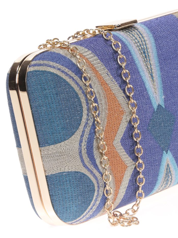 Clutch fiesta bordado azul