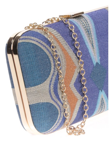 Clutch fiesta bordado azul