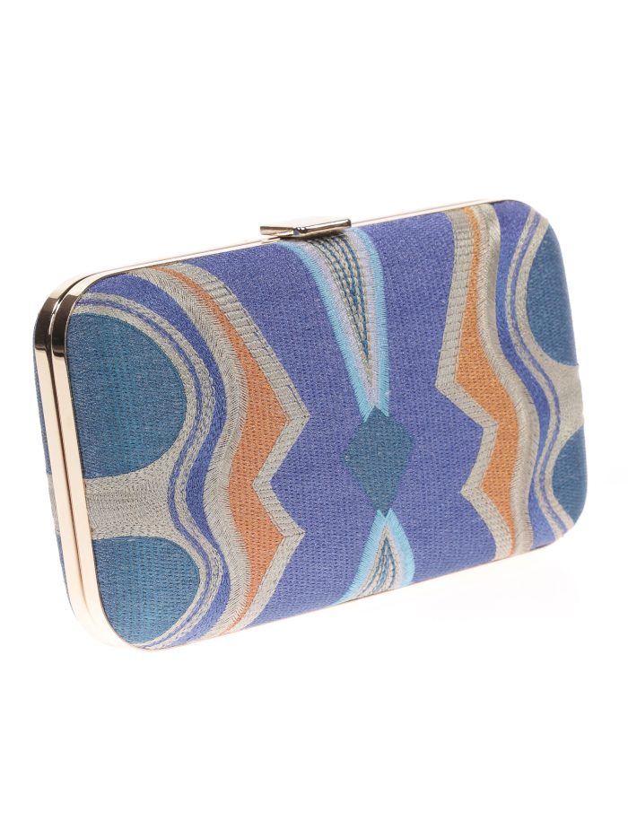 Clutch fiesta bordado azul