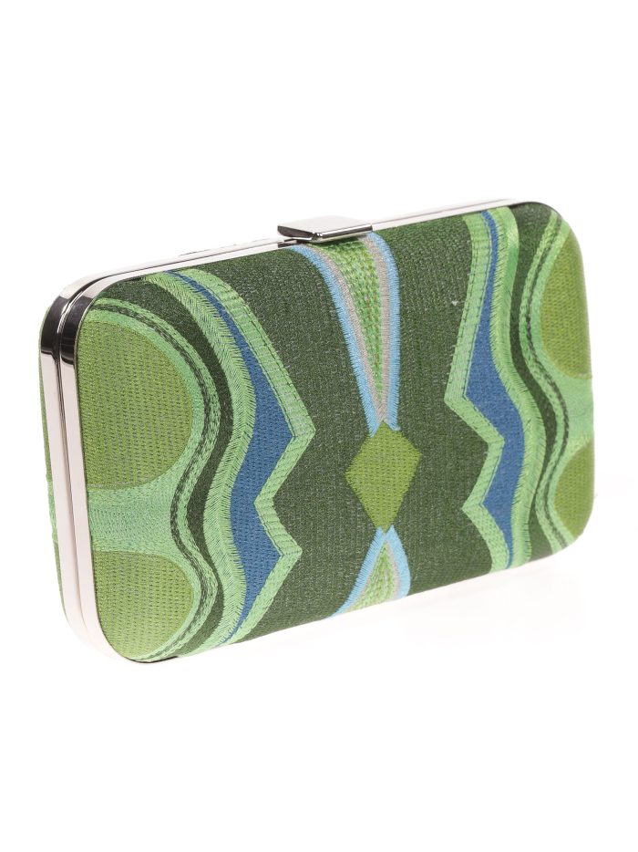 Clutch fiesta bordado verde