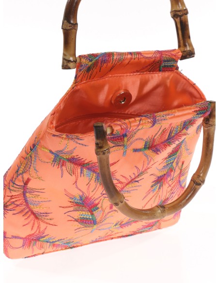 Clutch fiesta bordado naranja