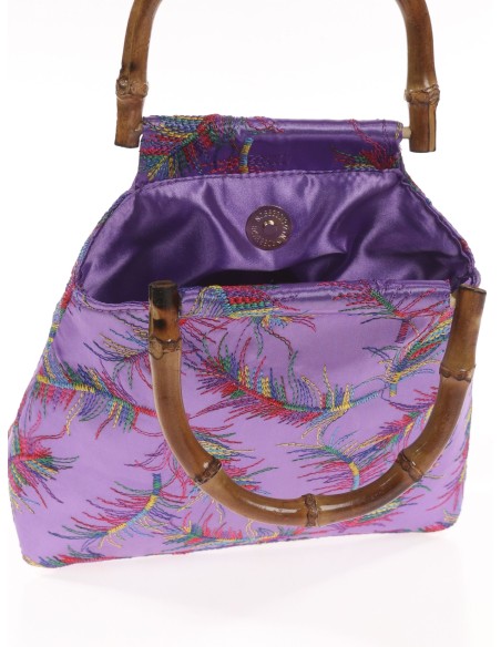 Clutch fiesta bordado lila