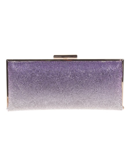 Clutch fiesta pedrería violeta